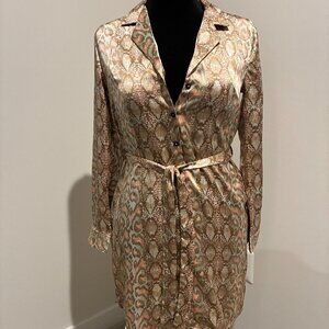 Influence Snake Print Ladies Hi-Fashion Button Down Dress